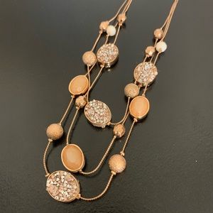 Rose Gold Necklace & Earring Set